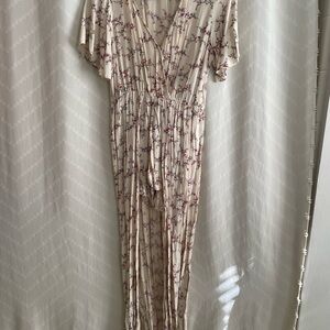 Floral Cream Romper with skirt